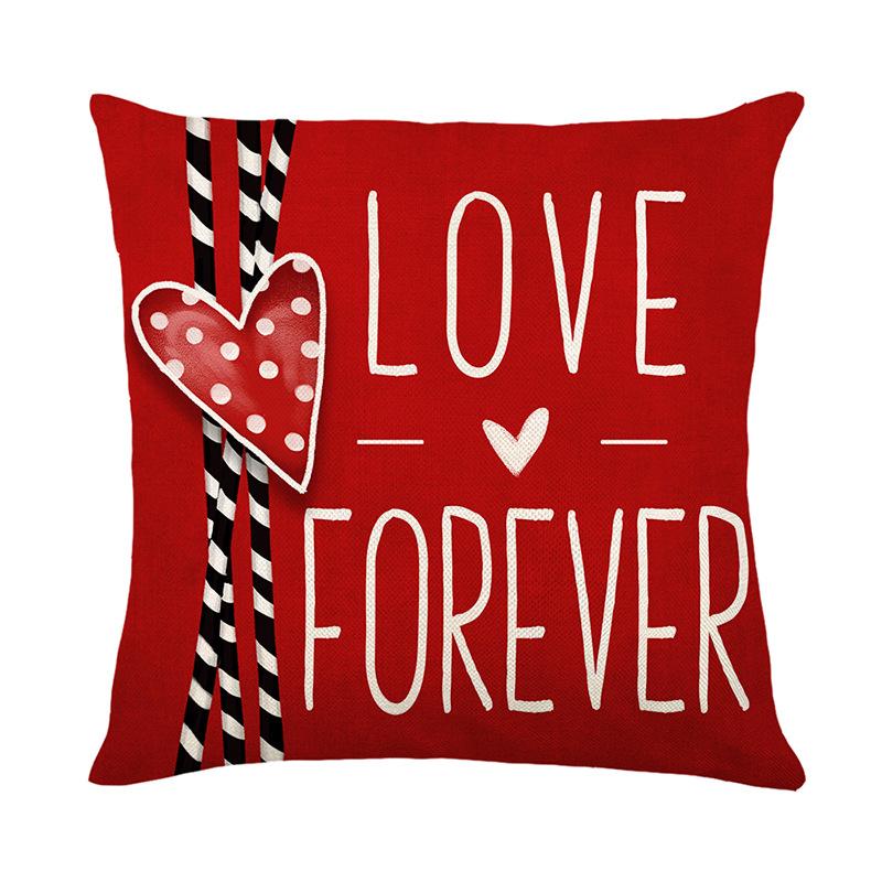 Valentine's Day Pillow Cover Love Pillow Sofa Decoration Pillow Festive Headboard Cushion Cover