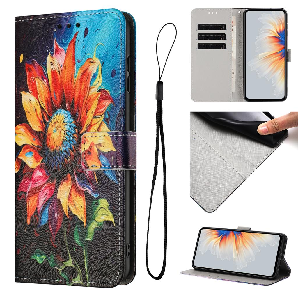For Xiaomi Redmi 15C 4G (Global) (171mm)/Xiaomi Poco C85 4G Wallet Case Pattern Printing PU Leather Phone Cover with Lanyard
