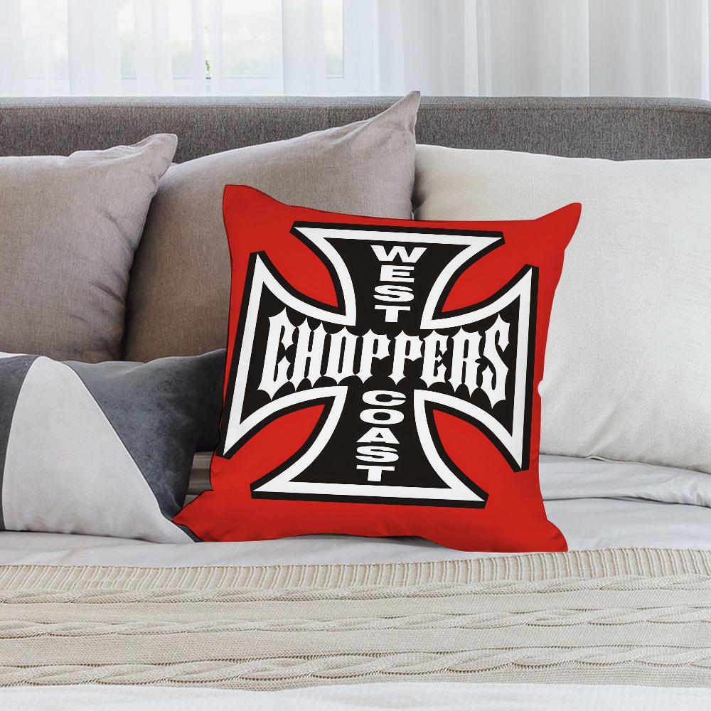 W-West Coast C-Choppers Pillow Case Short Plush Pillow Covers Sofa Decorative Gift Home Double-sided Printing Cushion Cover