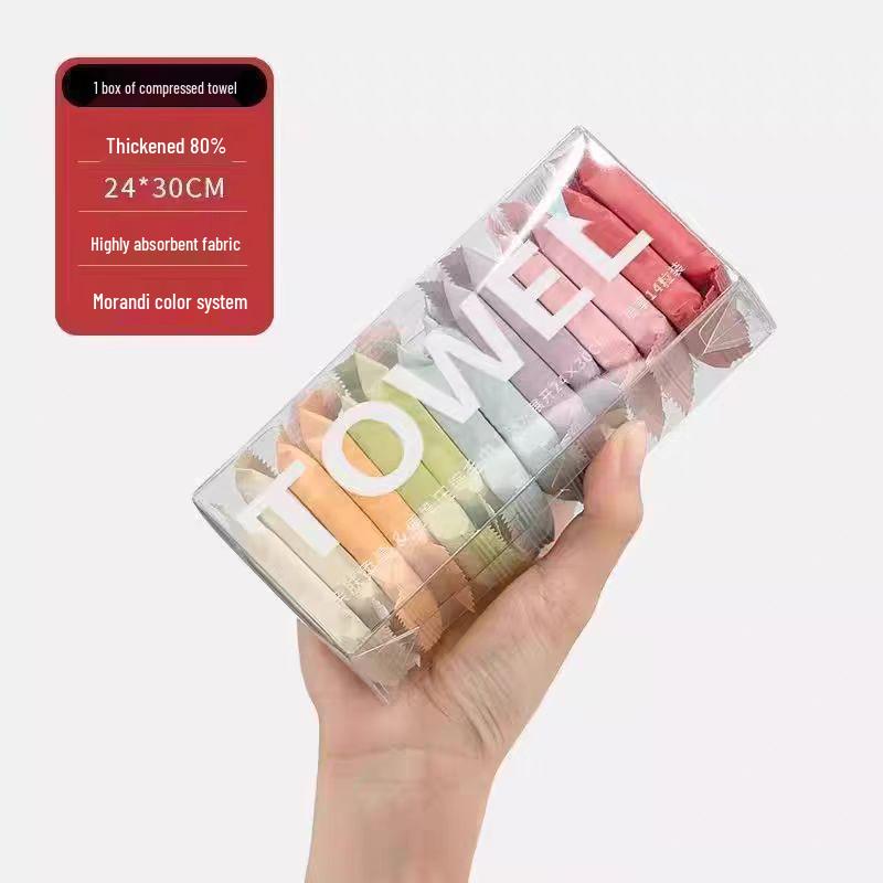 Portable Travel Essentials: Compressed Disposable Face and Bath Towels Set
