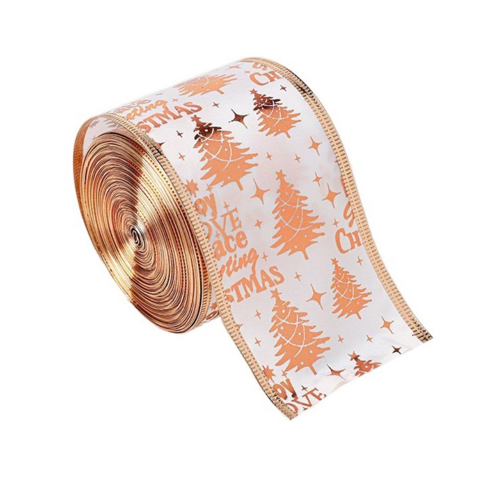 

2M Gifts Wrapping Ribbon Xmas Tree Pattern Bow Snowflake Ribbon Gift Packing Ribbon Craft Supplies Style 6