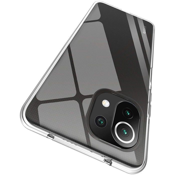 Coque et tour de cou pour Xiaomi MI 11 LITE - TPU Souple Transparent Cordon Noir réglable Phonillico®