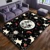 Halloween Ghost Printed Area Rug: Spider & Moon Pattern Carpet for Easy Cleaning and Durable Use in Bedrooms and Living Spaces
