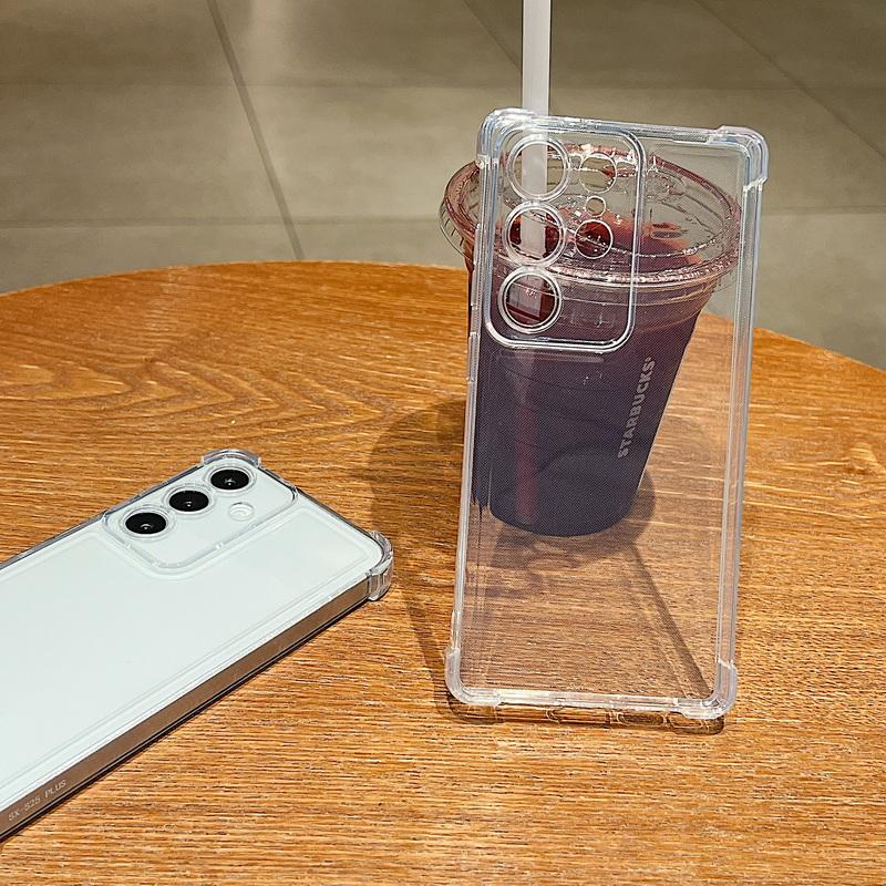 Clear Soft Silicone Shockproof Case Sell For Samsung S25 Edge S24 FE S23 Ultra A56 A36 A16 A55 A15 A35 Lens Protection Slim Transparent Phone Cover