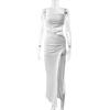 2026 One-Shoulder Strap Women's Sexy Lace-Up Cut-Out Split Long Dress