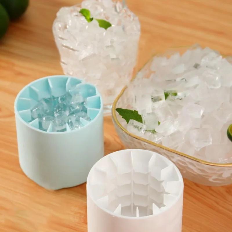 Mini silicone ice cube mold, circular ice bucket, ice storage box, home bar DIY refrigerator, freezer, ice maker