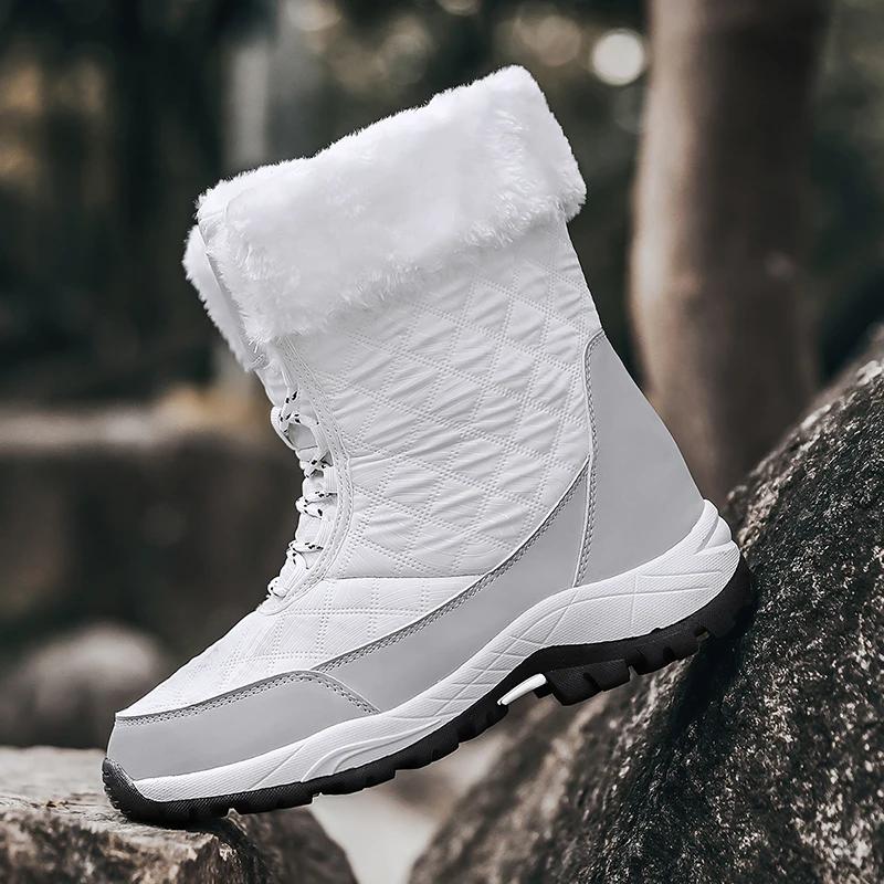 Winter Warm Women's High Quality Boots Outdoor Thick Soled Comfortable Cotton Shoes Anti Slip Mountaineering Travel Snow Boots