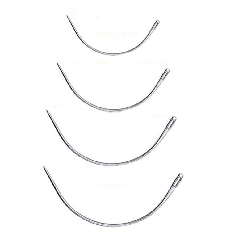 Heavy Duty Hand Sewing Needles Kit Leather Craft Sewing Accessories Big Eye Needle Lengthened Curved Needle Leather Repair Tool