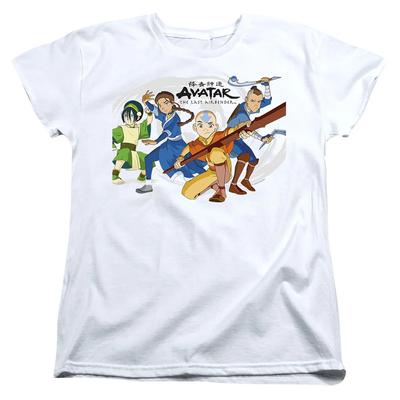 Avatar The Last Airbender Avatars Group Womens T Shirt White Officially Licensed