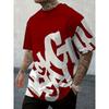2025 New Summer Personalized Letter Printed Comfortable and Breathable Round Neck T-shirt Outdoor High Street Top