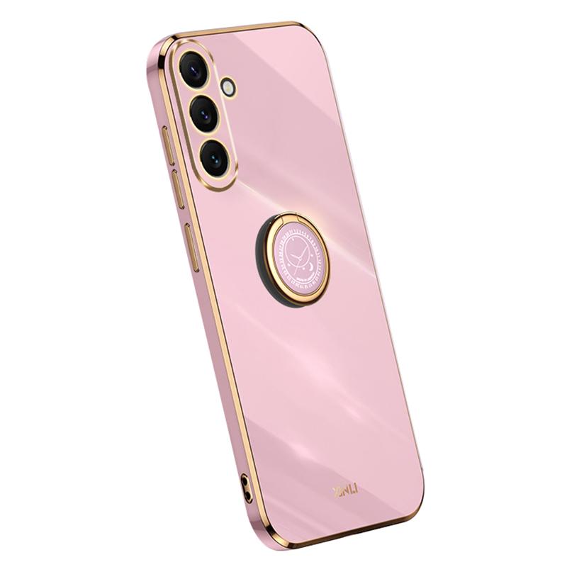 XINLI For Samsung Galaxy A54 5G Drop-proof Protective Phone Cover Electroplating Slim Mobile Phone Case Kickstand