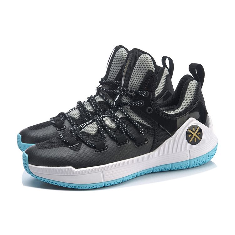 Li Ning Sixth Man 2019 Comfortable Low Top Basketball Shoes Men sneaker Black White ABAP017-1