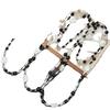 Vintage High Quality Natural Freshwater Baroque Pearl Black Agate Artificial Crystal Pearl Sweater Chain Item