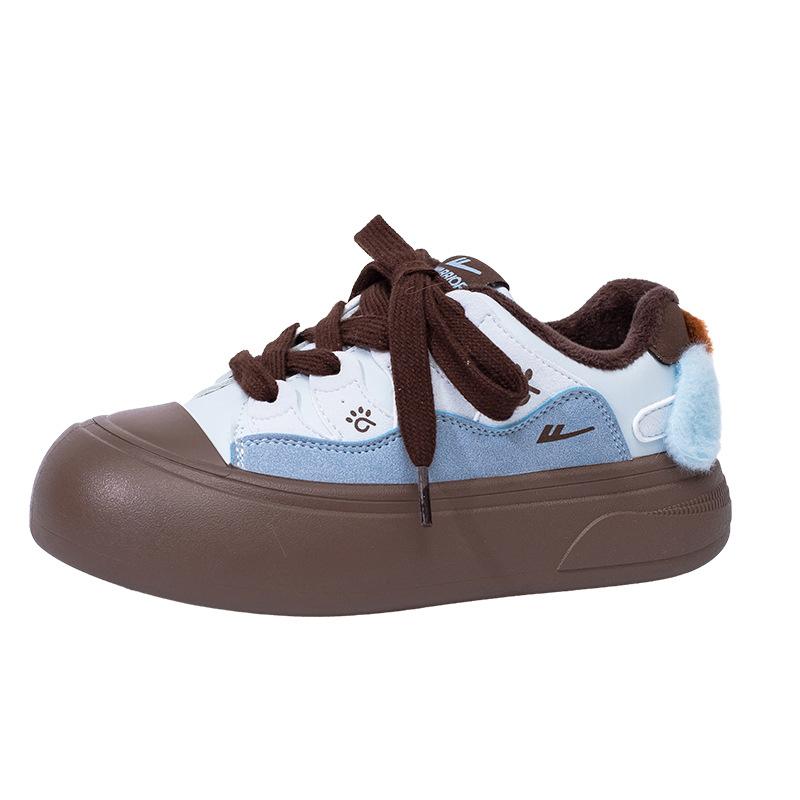 Low-top color matching, cute and comfortable shoes, high-value trendy platform women s shoes 40