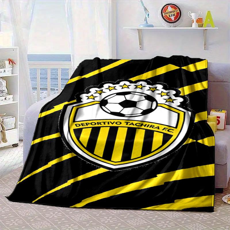 Deportivo Tachira Fc Crest Portable Blanket/Soft Blanket Bedding Blanket Suitable for Travel Camping Living Rooms Offices Sofas Fan Gifts