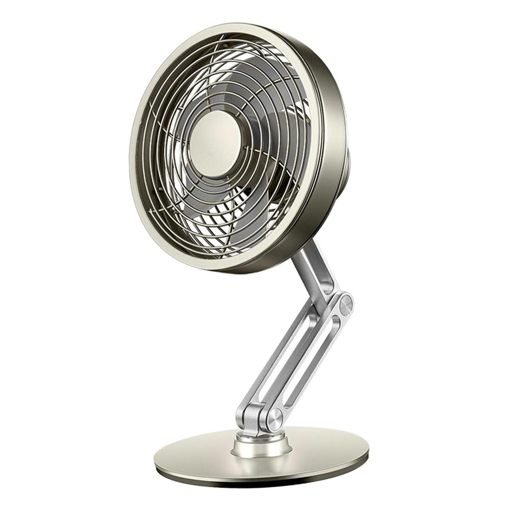 USB Desk Fan Portable Fan Alloy, Small, Folding 360° Rotation, Quiet Table Fan Personal Cooling Fan for Desktop Office Dorm
