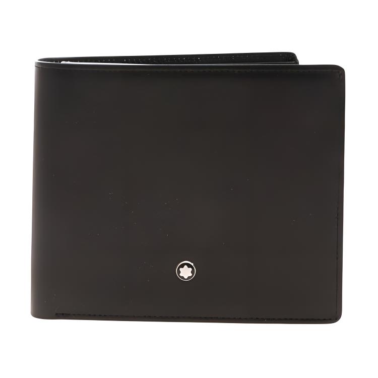 Montblanc Flip Closure Leather Wallet Unisex wallet Black 5524 Box(Basic Set+Box)