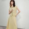 Demana Lyocell Linen Sleeveless Top & Skirt Set