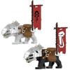 MOC Mediaeval Times Building Blocks Orc Mounts Wolf Flags Army Soldiers Character Accessories Bricks Animal Toys Gifts R064 DIY