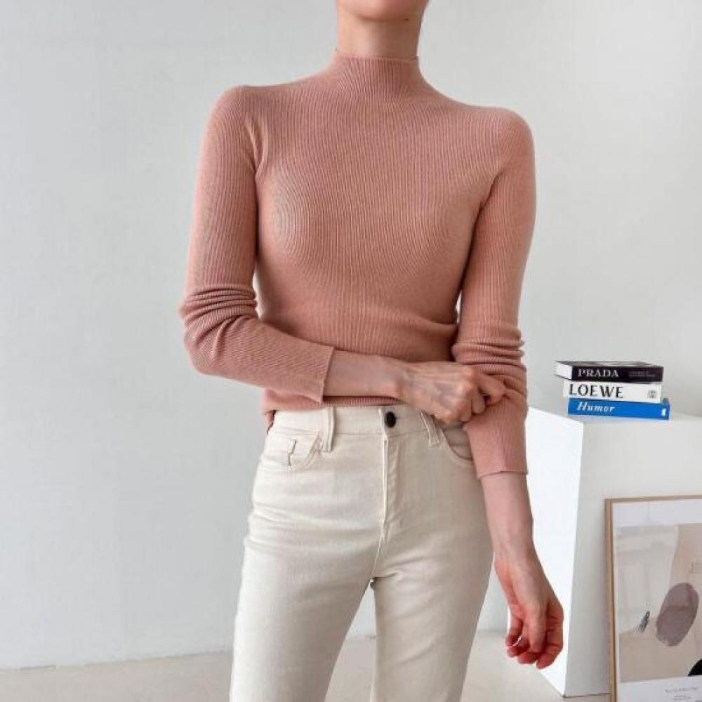 New Arrivals Open Run Women Wool Long Sleeve Sweater Autumn