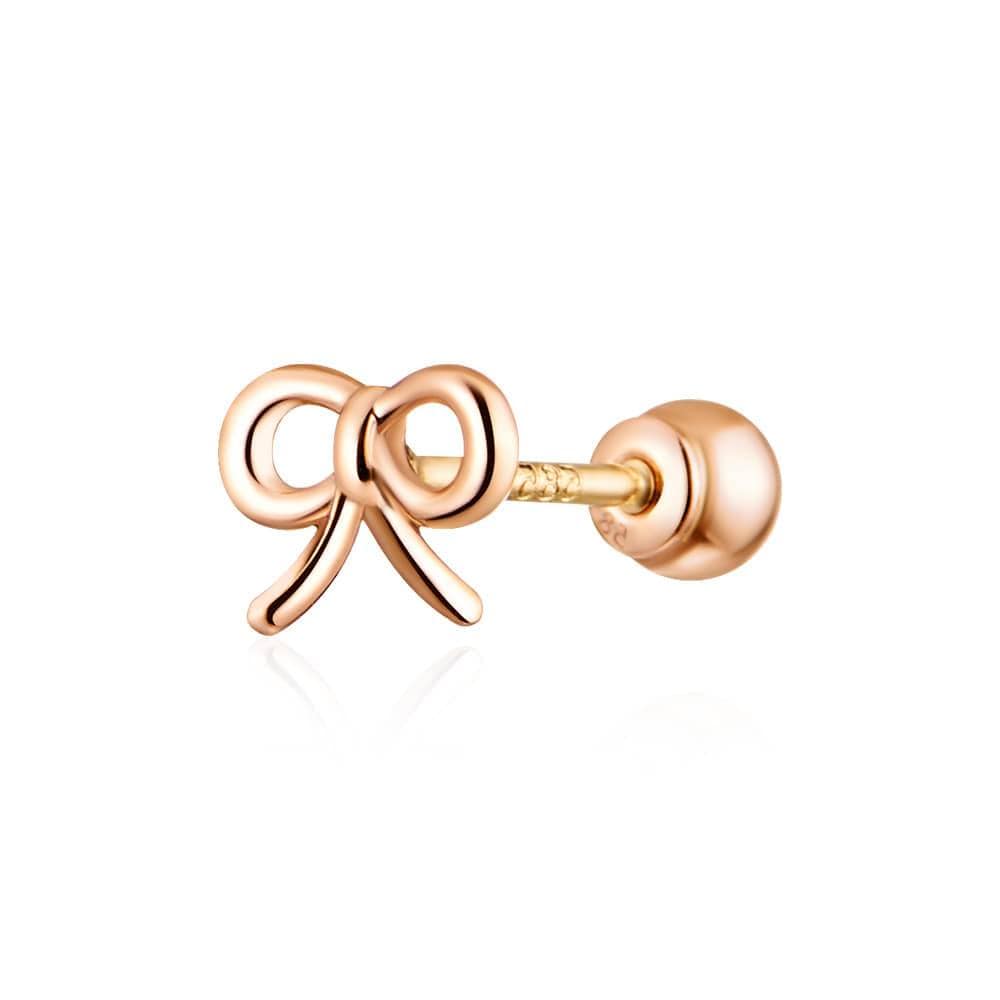 [Bnbgold] 14K/18K Cute Annie Ribbon Piercing One Side Pne23641