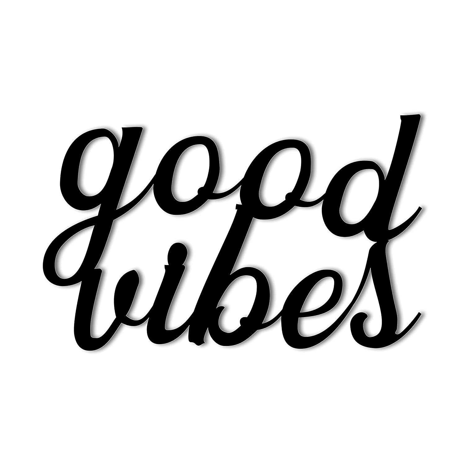 

Good Vibes - Металлический настенный художественный знак с декоративным акцентом для домашнего декора
