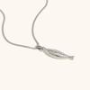 18K Gold-Plated Stainless Steel Cross Salmon Pendant Necklace for Women