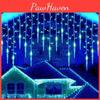 Waterproof Led Icicle String Lights Warm White For Christmas Outdoor Decor