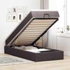 VidaXL Ottoman Bed Frame with Mattress Dark Brown 90x200 Cm Fabric, Bed Frame, Upholstered Bed Frame, Bed Frame 3311081