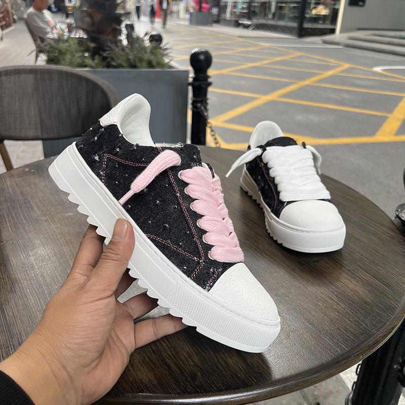 Baskets pour Hommes Chaussures en Toile Peintes à la Main Tendance Mode Chaussures de Skateboard Personnalisées