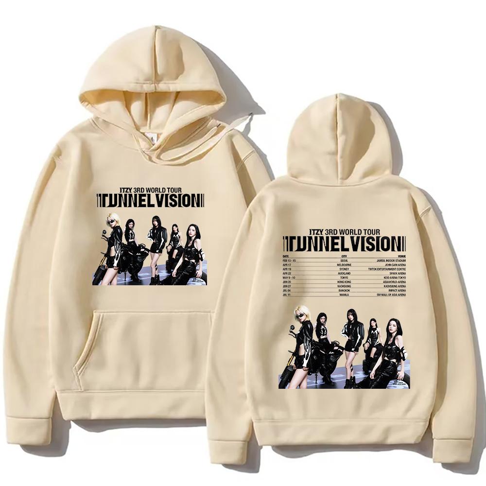 

ITZY 3Rd World Tour Print Hoodies New Fashion Kpop Sweatshirt Autumn Winter Casual Long Sleeve Hooded Kpop Pullovers XXXL хакі