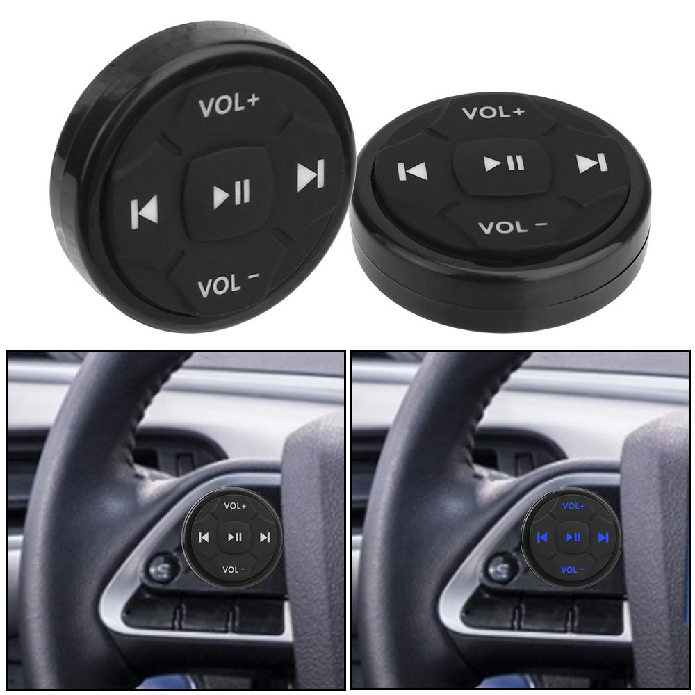 Bluetooth Steering Wheel Buttons RV Supplies Media Volume Buttons 5 Keys Wireless Remote Control Switch Car Players Switch