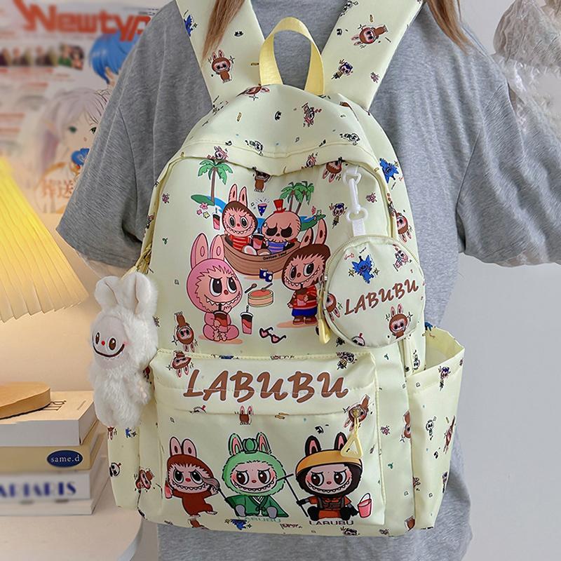 Labubu Kinderrucksack Schultasche Schüler Schultasche Leichter Niedlicher Rucksack Mode Cartoon Rucksack