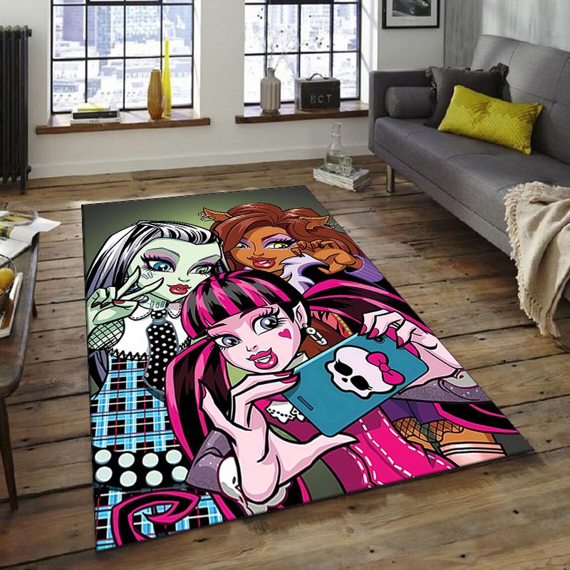1pc Monster High Draculaura4 Design Area Rug - Non-Slip, Soft & Cozy Floor Mat for Living Room, Bedroom, Office - Indoor/Outdoor Decorative Carpet