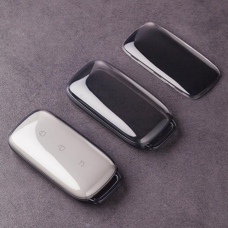 

Transparent Black Car Key Case for Geely Galaxy L7, L6 Buckle, Starship Plus, 2023 Model – Full Coverage for Men.