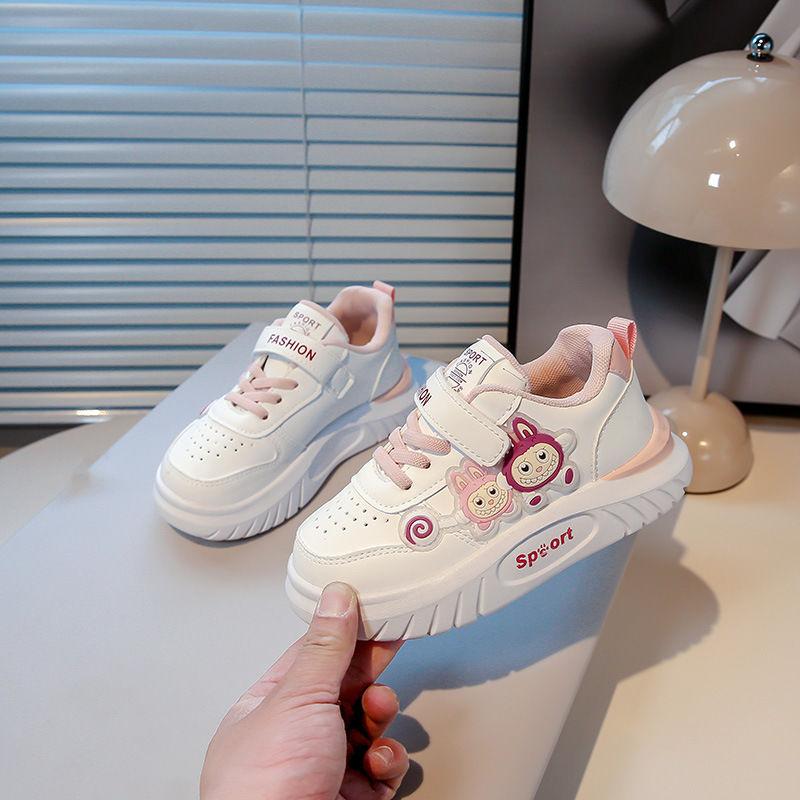Girls Board Shoes, Spring White Sneakers, Children's Cute Sports Shoes, Boys' Anti-slip Casual Shoes