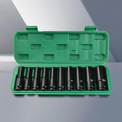 10/20 Stück Antriebsschlüssel Stecknuss 10-24mm 8-32mm 1/2 Zoll Pneumatikschlüssel Kopf Innensechskant Hohe Härte für Heimgebrauch Autoreparatur