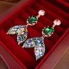 Mermaid Fishtail Earrings Light Luxury Temperament High-end Earrings for Women