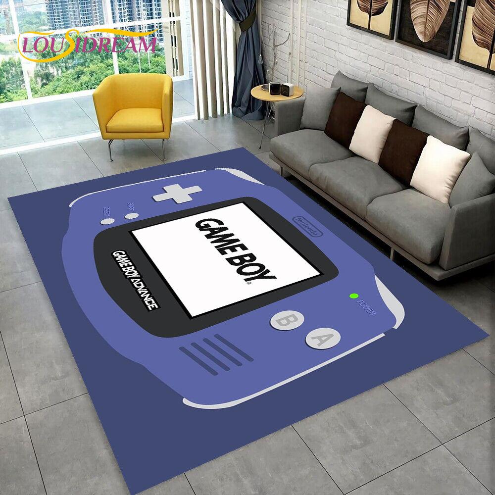 Retro Game Console Game Boy GBA Area Rug,Carpet Rug for Home Living Room Children Bedroom Sofa Doormat Decor,Non-slip Floor Mat