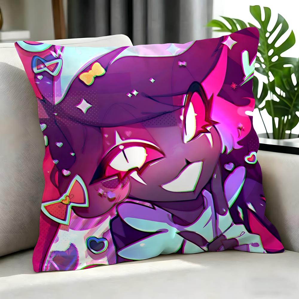 cartoon Hazbin Hotel Cushion Cover Cushion Cover Set 4Pcs 50x50 45x45 40x40 Pillowcase Decorative Sofa Home Decor