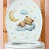 Cartoon Bear Moon Cloud Stars Wall Sticker Self-Adhesive Removable Hallway Dorm Home Decor