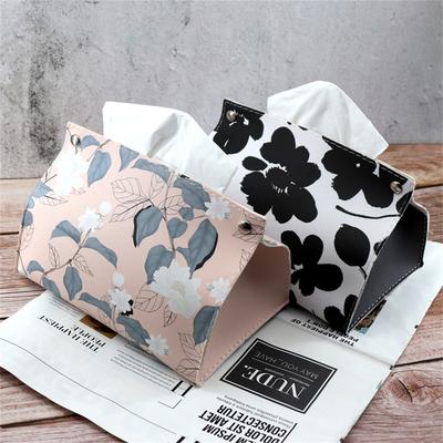 PVC Leather Tissue Box Nordic Home Waterproof Napkin Holder Living Room Storage Box Kitchen Office Desktop Tissue Paper Box 2025