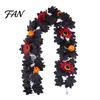 Fall Seasonal Decorations Halloween Artificial Maple Leaf Vine Decor, Wall Hanging Garland Indoor Outdoor for Party Scene, Spooky Thanksgiving