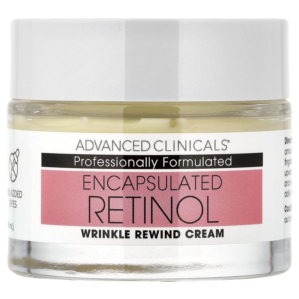 Advanced Clinicals Encapsulated Retinol Rapid Wrinkle Rewind Cream, Fragrance-Free, 59ml (2 fl oz)