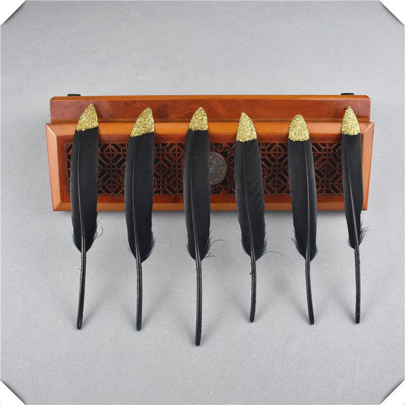 10/20 Stück Goldene Entenfedern DIY Handarbeit Dekoration Hochzeit Hut Federn für Schmuckherstellung Traumfänger Federn Basteln 10-15CM