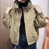 Women's Long Sleeve Jacket Hooded Casual Zip Up Loose Windbreaker Outerwear Coat For Spring Autumn