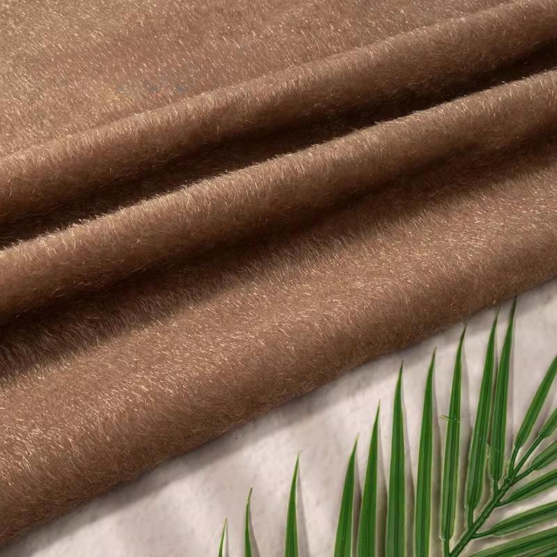 Plain Color Super Thick Faux Mink Fur Fabric Horsehair Flocking Plush Fabric DIY Sewing Sofa Clothing Luggage Shoes Toys Fabric
