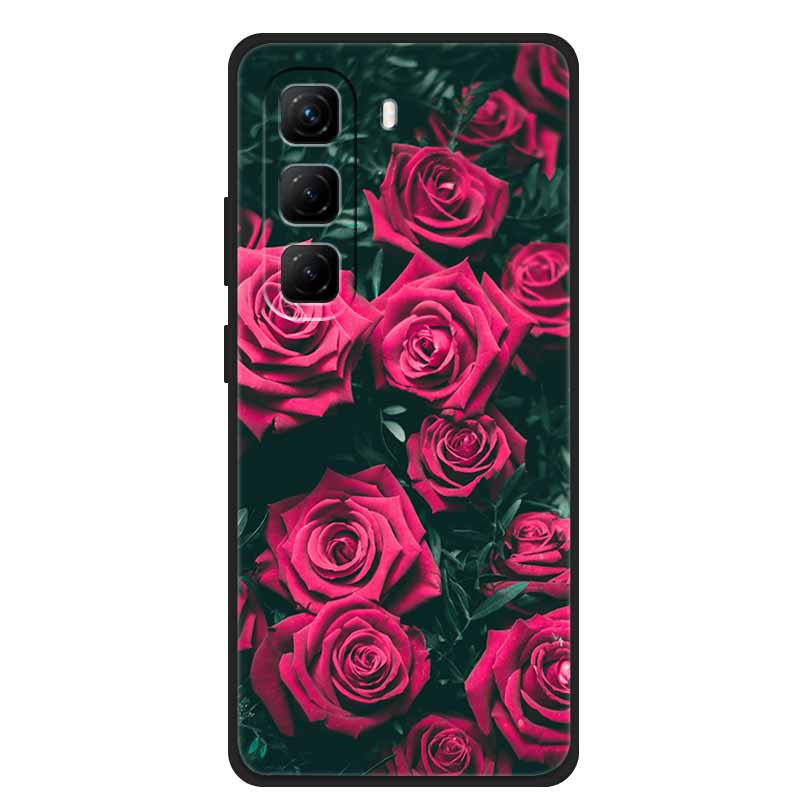 Per Custodia Infinix Hot 50 5G Fiori Morbido Silicone TPU Antiurto Custodie per Telefono per Infinix X6720 Animali Lupo Cool Copertura Protettiva