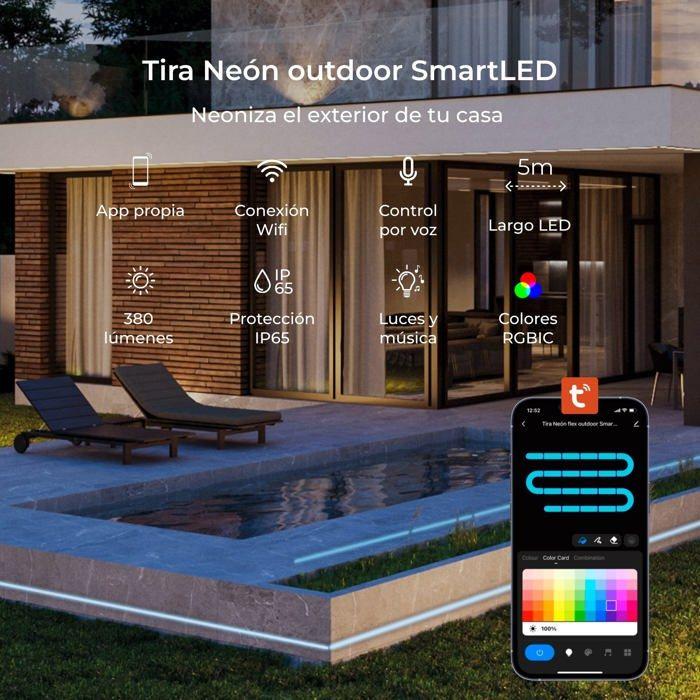 Ruban LED Néon - KSIX - 5m - Étanche - RVB - Extérieur
