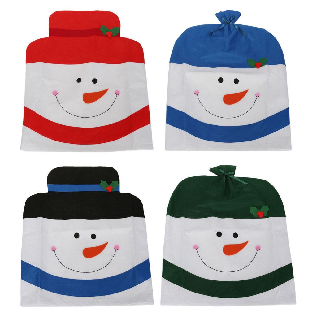 Christmas Snowman Style Chair Set Room Decoration Festival Atmosphere Decoration